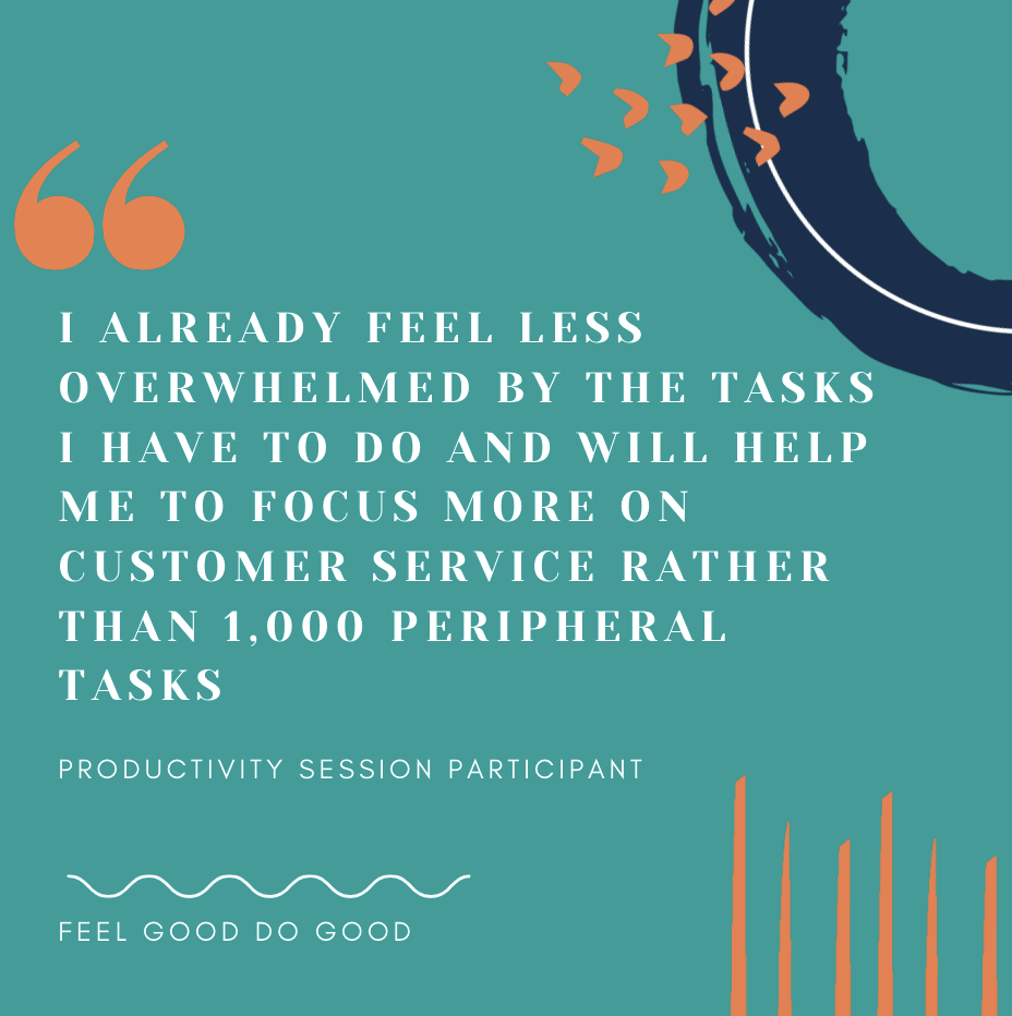 Productivity training feedback